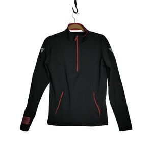 Dainese Sz L Unisex Athletic Jacket 1/2 Zip Black Heat Layer Protection Ski EUC